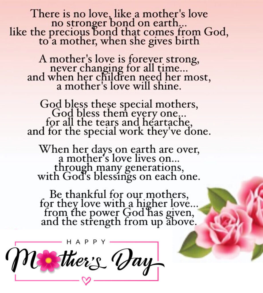 Mother's Day Poem - There Is No Love, Like A Mother's